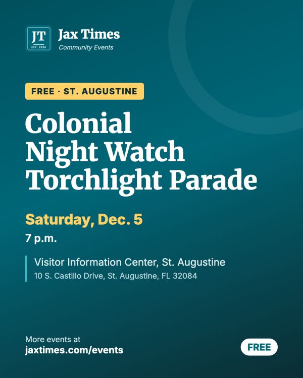 Flyer for Colonial Night Watch Torchlight Parade